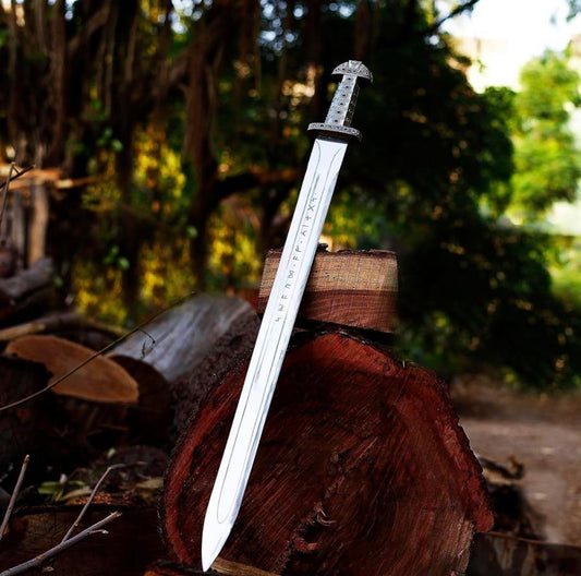Handcrafted Viking Sword Of Kings, Ragnar Lothbrok Sword - Damascus Kings